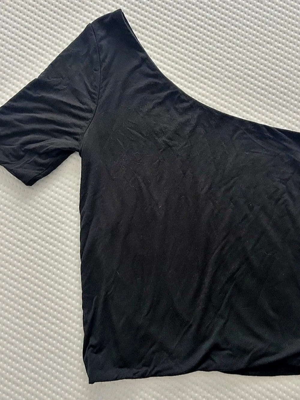 J.Crew Form Knit One-Shoulder Top Black Medium